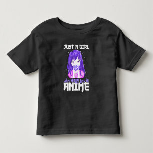 T-shirt Pour Les Tous Petits Juste Une Fille Qui Aime Vraiment L'anime En Viole