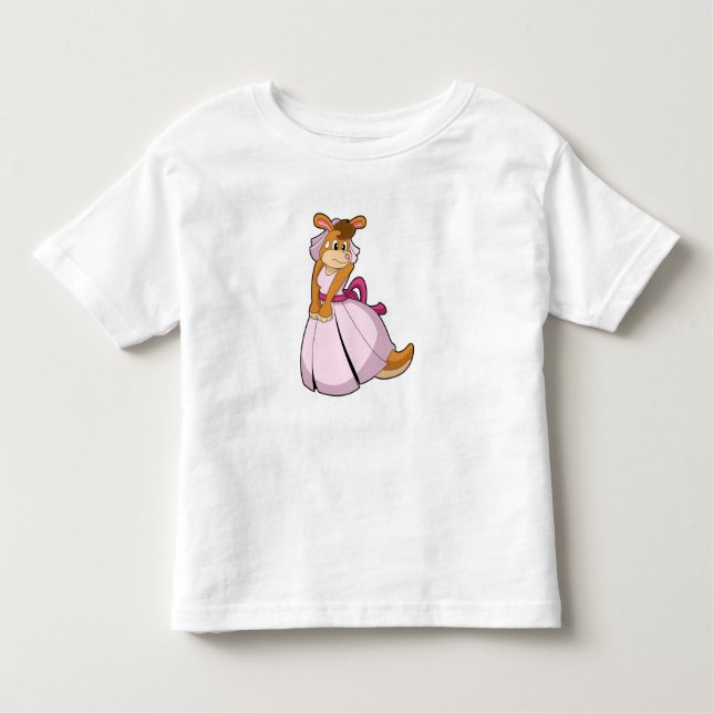 T-shirt Pour Les Tous Petits Kangaroo comme mariée avec robe Mariage (Devant)