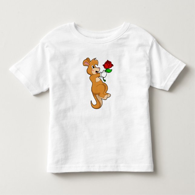 T-shirt Pour Les Tous Petits Kangaroo with Flower (Devant)