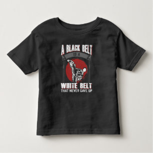 T-shirt Pour Les Tous Petits Karate Taekwondo Black Belt Martial Arts Fighter