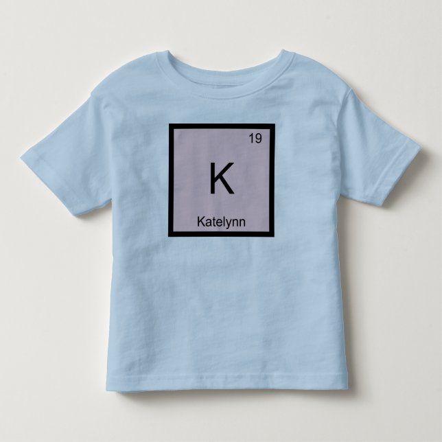T-shirt Pour Les Tous Petits Katelynn  Nom Élément Chimique Tableau Périodique (Devant)