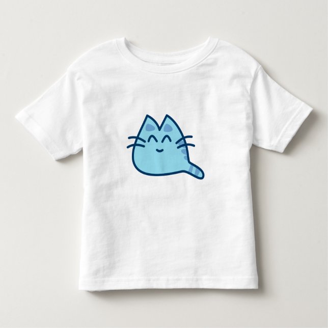 T-shirt Pour Les Tous Petits Kätzchen pull bleu (Devant)