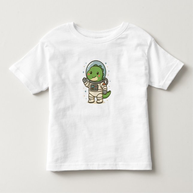 T-shirt Pour Les Tous Petits Kawaii Astro Dinosaur – Cute Dino Jobs (Devant)