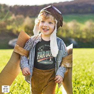 T-shirt Pour Les Tous Petits Keep On Truckin’ Retro 60s Personnalisé noir