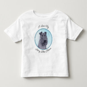 T-shirt Pour Les Tous Petits Kerry Blue Terrier peinture mignonne Chien d'origi