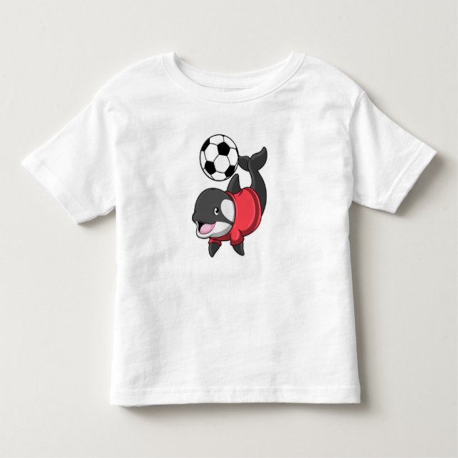 T-shirt Pour Les Tous Petits Killerwhale comme joueur de football avec Soccer (Devant)