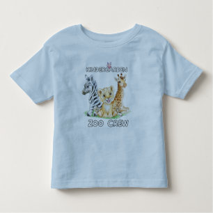 T-shirt Pour Les Tous Petits Kindergarten Zoo Crew Funny Circus Club Animal Lov