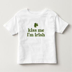 T-shirt Pour Les Tous Petits Kiss Me Je suis Irlandais St. Patrick's Day Shamro