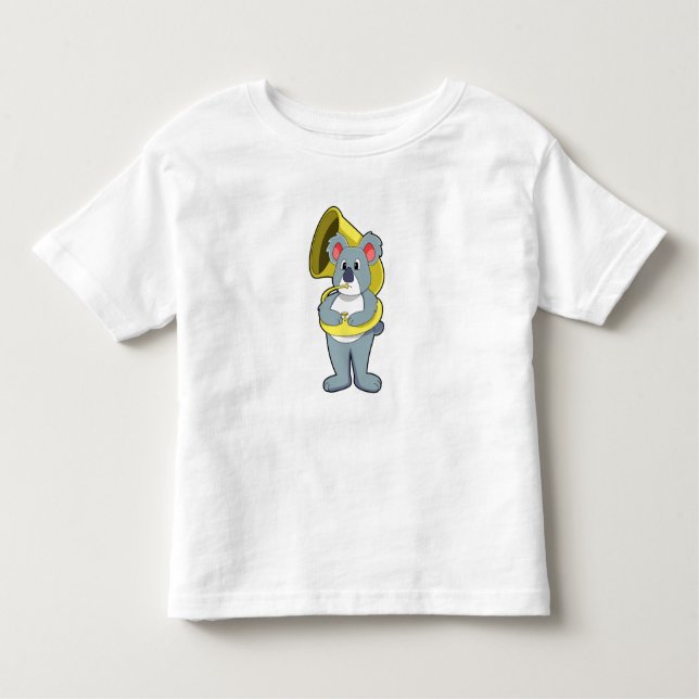 T-shirt Pour Les Tous Petits Koala bear at Music with Saxophone.PNG (Devant)