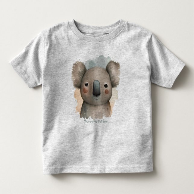 T-shirt Pour Les Tous Petits Koala mignon personnalisé (Devant)