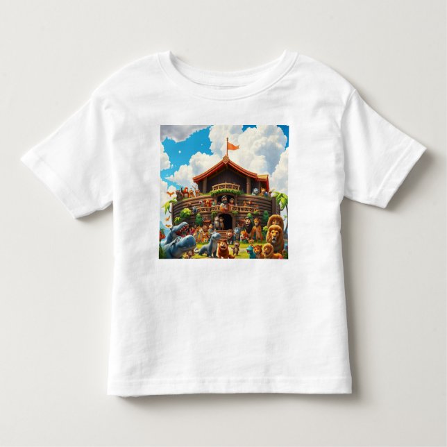 T-shirt Pour Les Tous Petits L’Arche de la joie de Noé (Devant)