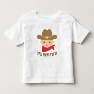 T-shirt Pour Les Tous Petits La baie d'aubépine de Yee, petit cowboy mignon est