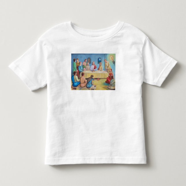 T-shirt Pour Les Tous Petits La Cène : Jésus et les disciples (Devant)