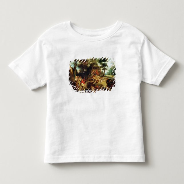 T-shirt Pour Les Tous Petits La chasse à sanglier (Devant)
