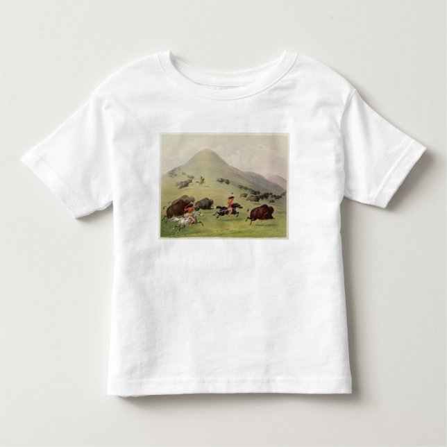 T-shirt Pour Les Tous Petits La chasse de Buffalo, c.1832 (Devant)