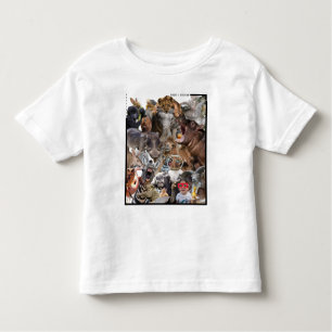 T-shirt Pour Les Tous Petits La chemise animal sauvage de l'enfant personnalise