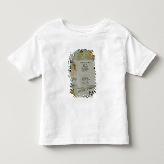 T-shirt Pour Les Tous Petits La cigale et la fourmi des fables (Devant)