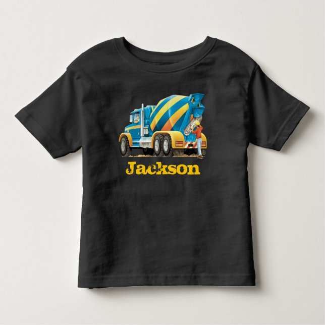 T-shirt Pour Les Tous Petits La coutume badine des camions de construction de (Devant)