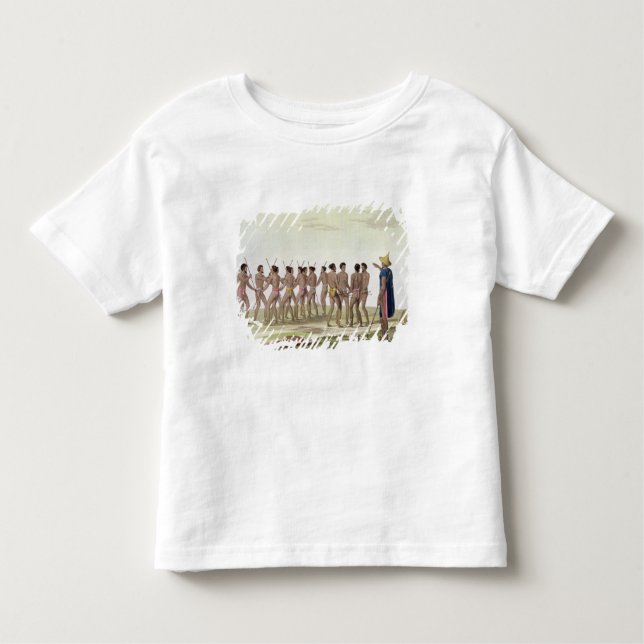 T-shirt Pour Les Tous Petits La danse de guerre des insulaires de Caroline, (Devant)