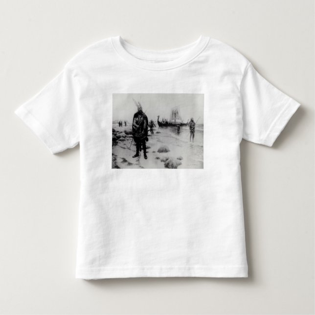 T-shirt Pour Les Tous Petits La découverte de l'Amérique par Leif Eriksson (Devant)