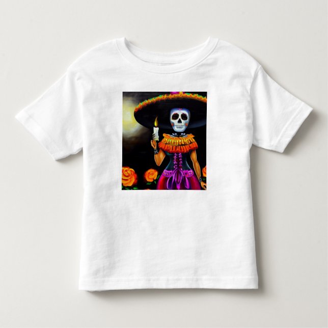 T-shirt Pour Les Tous Petits La Femme Jour des Morts 2 (Devant)