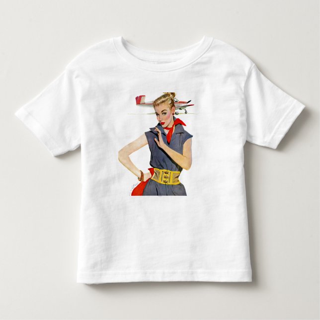 T-shirt Pour Les Tous Petits La fille qui a volé des avions (Devant)