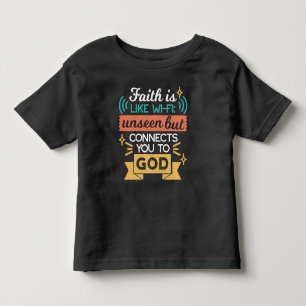 T-shirt Pour Les Tous Petits La foi est comme le WiFi Citation chrétienne drôle