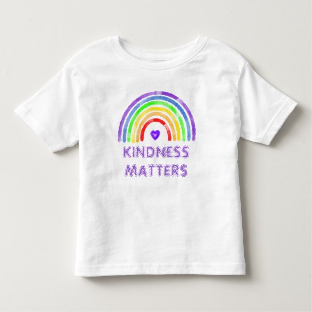 T-shirt Pour Les Tous Petits La gentillesse compte | Arc en ciel (Devant)