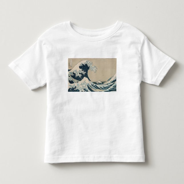 T-shirt Pour Les Tous Petits La grande vague de Kanagawa, vues du mont Fuji (Devant)