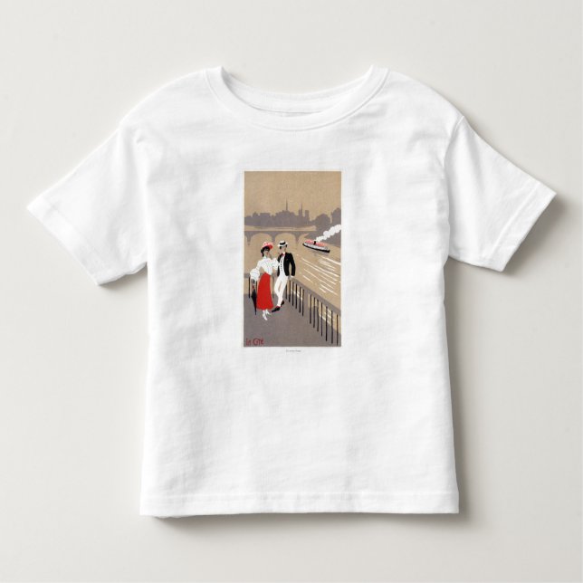 T-shirt Pour Les Tous Petits La La citent la scène d'art déco (Devant)