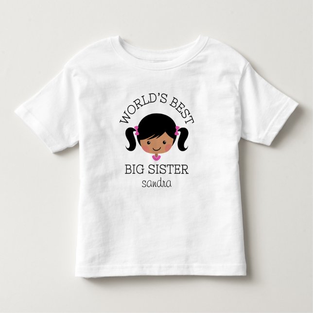 T-shirt Pour Les Tous Petits La meilleure grande soeur des mondes personnalisée (Devant)