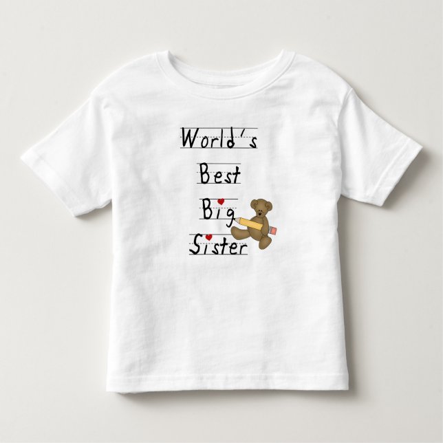 T-shirt Pour Les Tous Petits La meilleure grande soeur du monde (Devant)