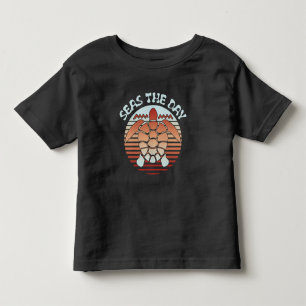 T-shirt Pour Les Tous Petits La Mer Le Jour Vibes d'été Tortue