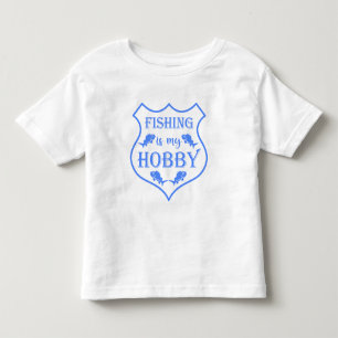 T-shirt Pour Les Tous Petits La pêche est ma citation de bouclier de loisir sur