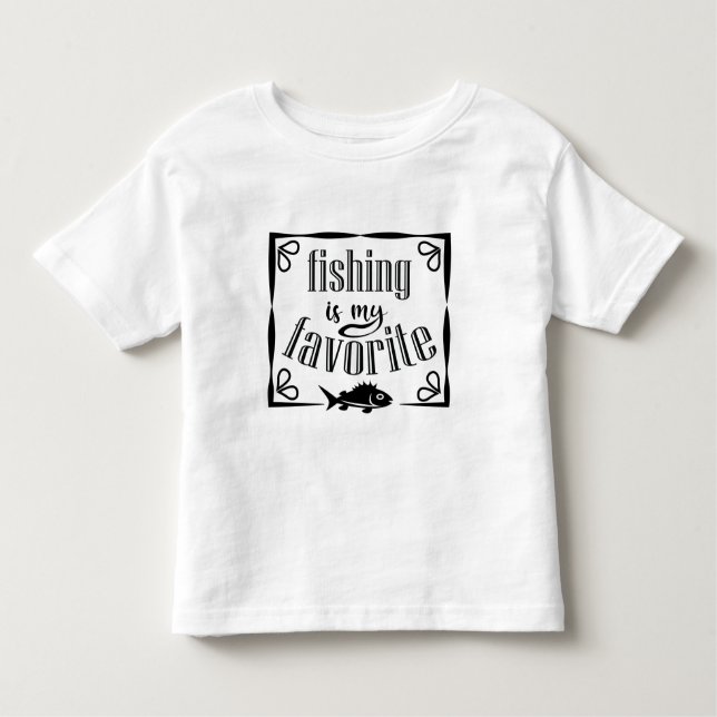 T-shirt Pour Les Tous Petits La pêche est ma citation préférée (Devant)