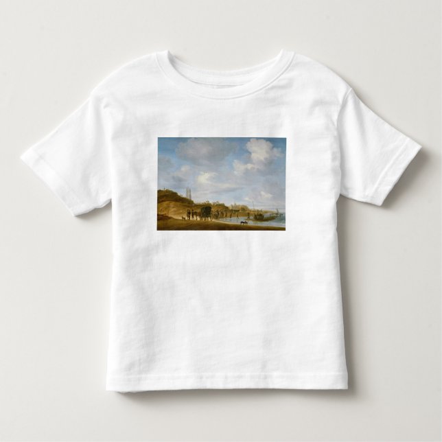 T-shirt Pour Les Tous Petits La plage chez Egmond-an-Zee (Devant)
