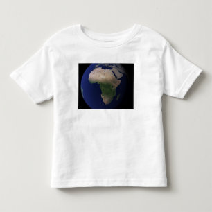 T-shirt Pour Les Tous Petits La pleine terre montrant l'Afrique, l'Europe, et