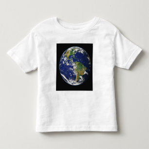 T-shirt Pour Les Tous Petits La pleine terre montrant l'hémisphère de l'ouest