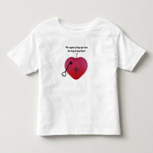 T-shirt Pour Les Tous Petits La pomme de mon oeil et la clé de mon coeur