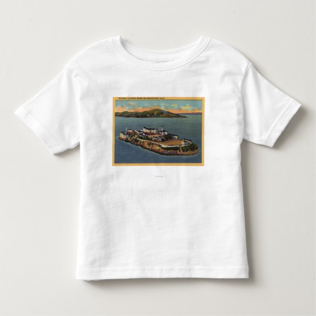 T-shirt Pour Les Tous Petits "La roche," vue d'île d'Alcatraz (Devant)