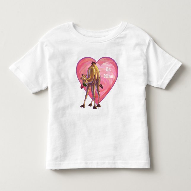 T-shirt Pour Les Tous Petits La Saint-Valentin au chameau (Devant)