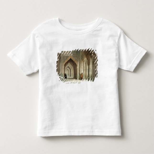 T-shirt Pour Les Tous Petits La salle de cour d'Alhambra, Grenade, 1853 (allumé (Devant)