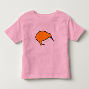 T-shirt Pour Les Tous Petits La sonnerie orange de kiwi badine la chemise
