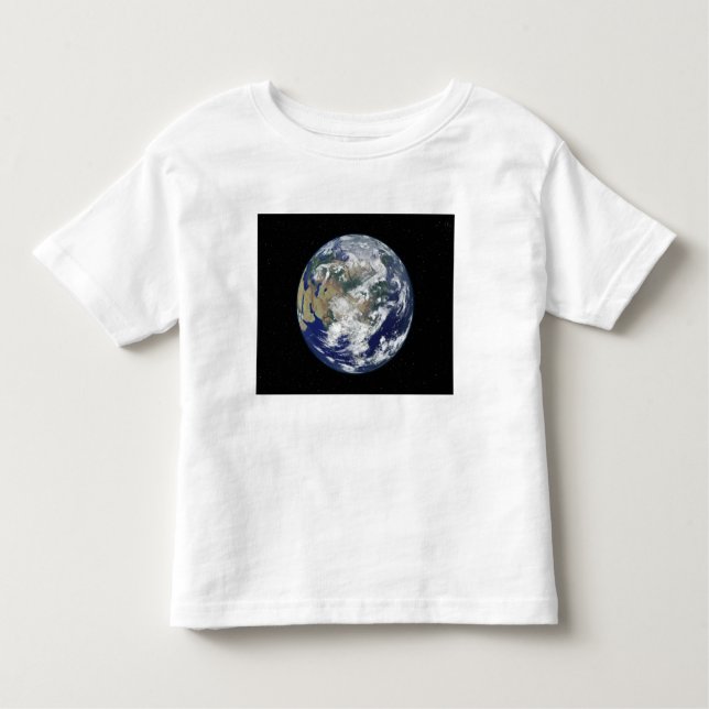T-shirt Pour Les Tous Petits La Terre entièrement éclairée centrée sur l'Asie (Devant)