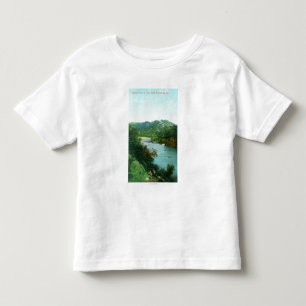 T-shirt Pour Les Tous Petits La vue aérienne de la rivière russe au camp s'es