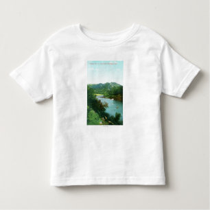 T-shirt Pour Les Tous Petits La vue aérienne de la rivière russe au camp s'est
