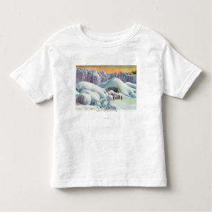 T-shirt Pour Les Tous Petits La vue de l'Américain tombe en hiver