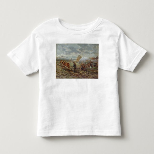 T-shirt Pour Les Tous Petits Labourage d'hiver (Devant)