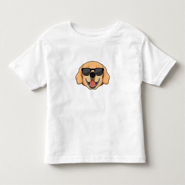T-shirt Pour Les Tous Petits Labrador avec lunettes de soleil (Devant)