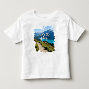T-shirt Pour Les Tous Petits Lac de montagne Allons faire de la randonnée